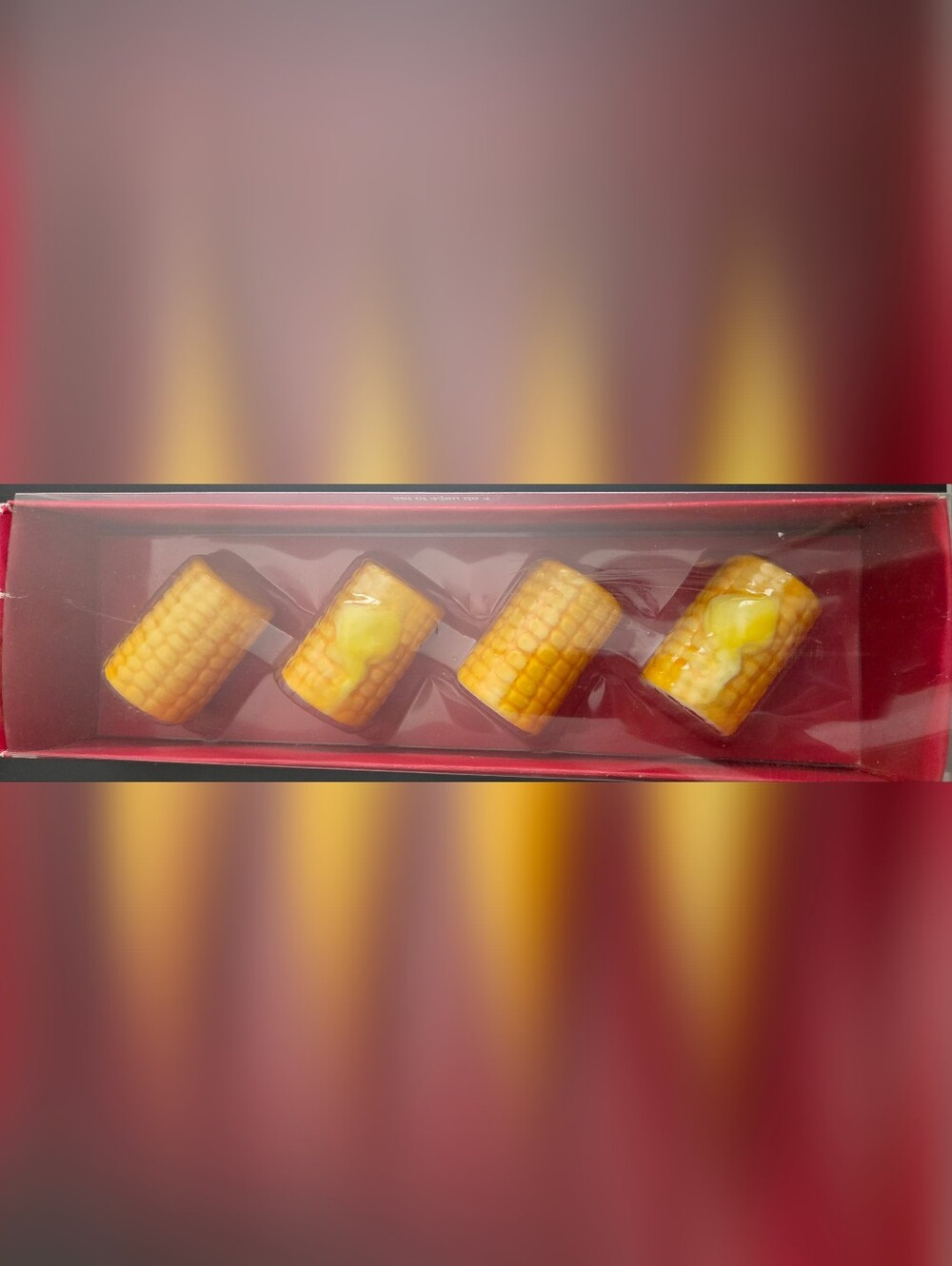 NIB Pier One Corn On The Cob Mini Salt And Pepper Shakers Set Of Four New In Box